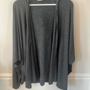 Elegant Dark Gray Women's Open Front Shrug